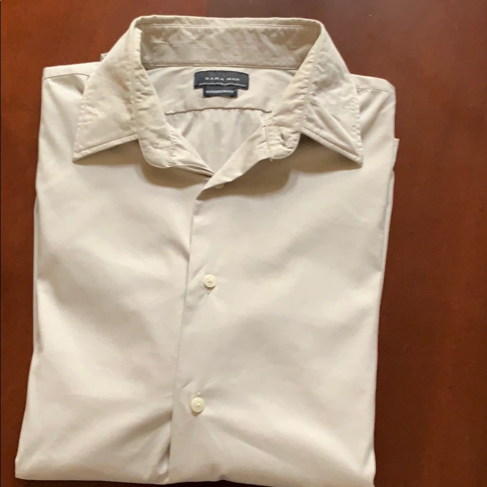 ZARA MAN LONG SLEEVE BUTTON DOWN SHIRT.